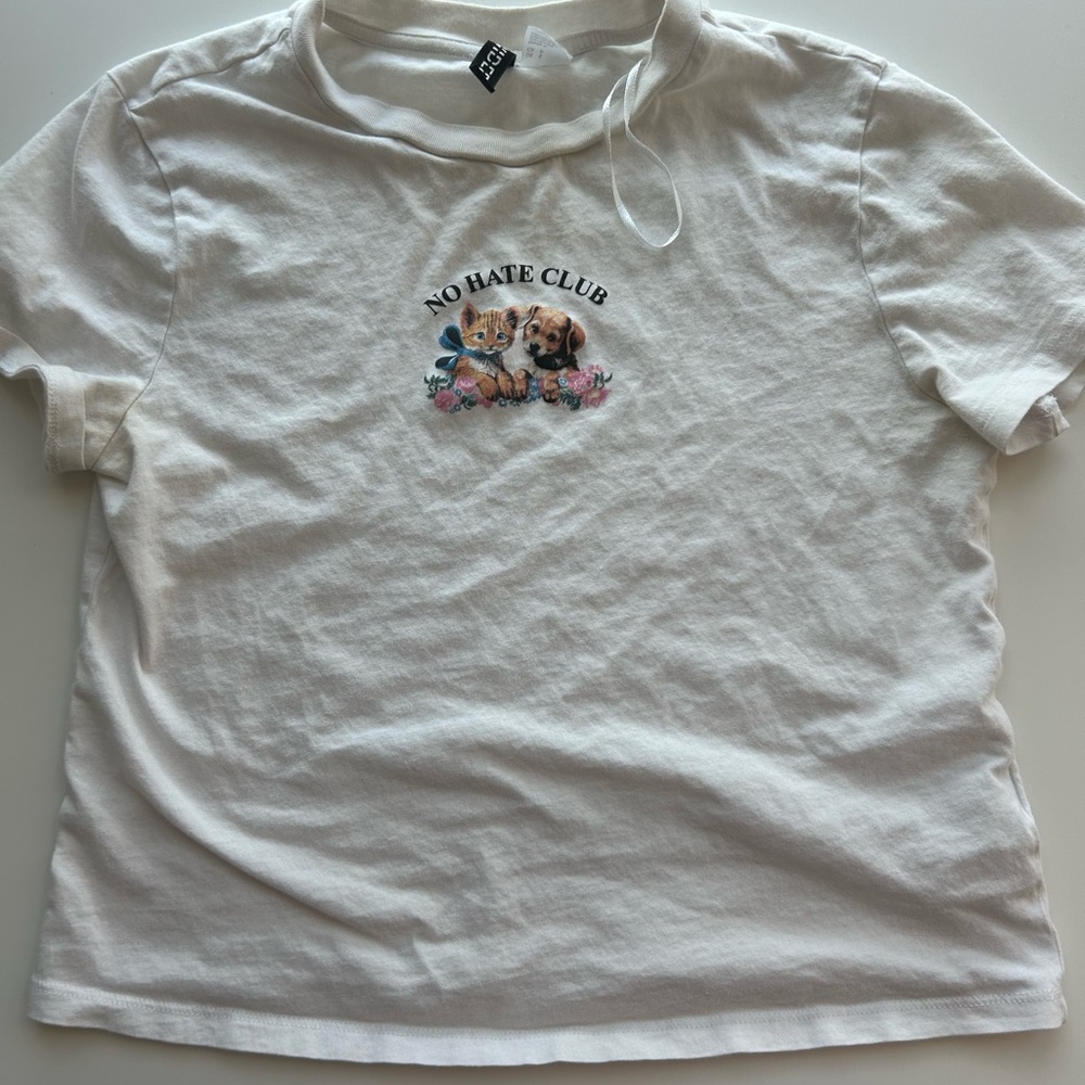 Baby tee White T-Shirt - No Hate Club